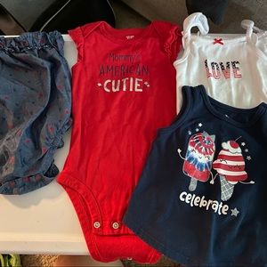 Baby girl 12 month July 4 bundle